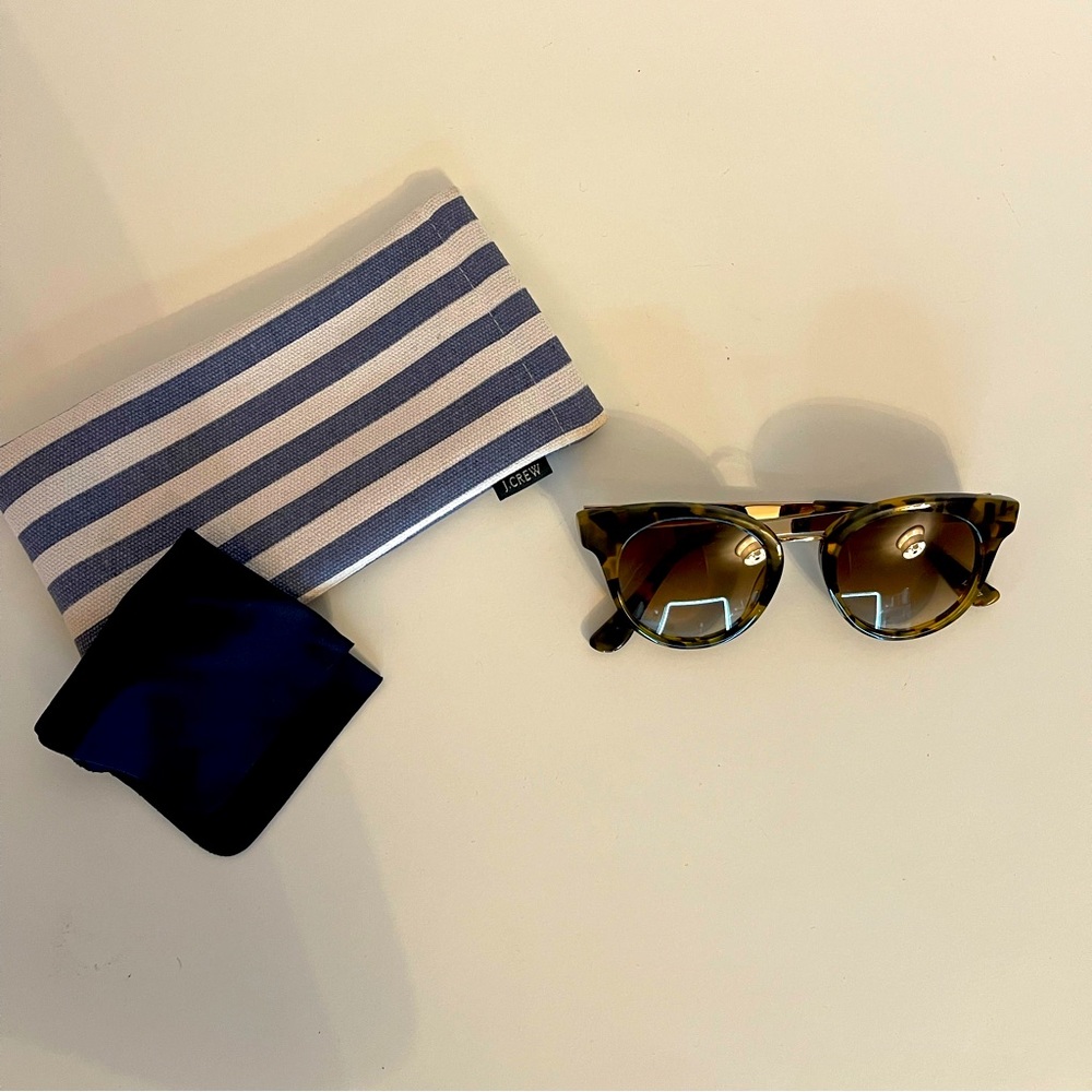 J. Crew tortoise rounded-cat eye sunglasses
